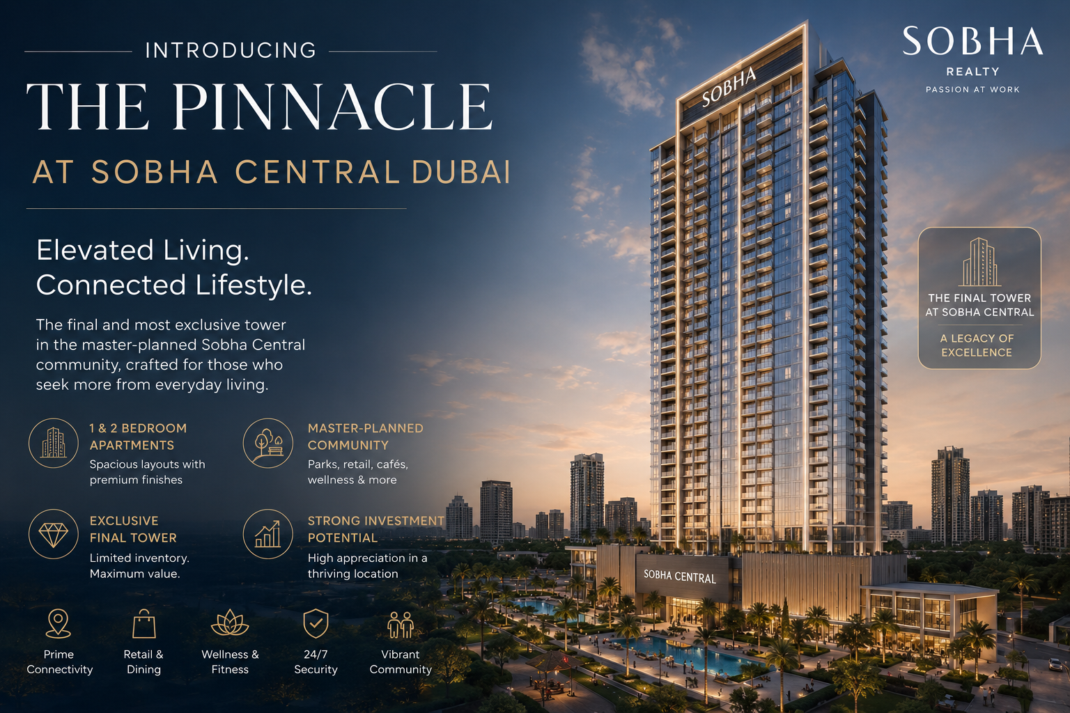 The Pinnacle at Sobha Central Dubai